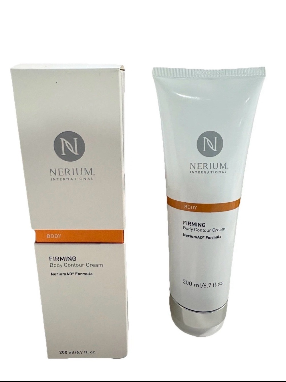 Nerium White Tube with Orange Accent Firming Body Contour Cream
